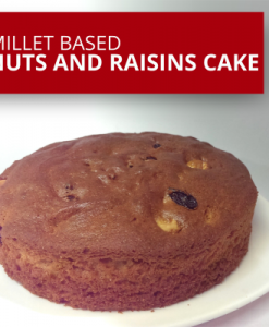 Millet nuts and raisins cake